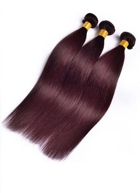 Grade 9A Virgin Remy Hair #99J (color wine)